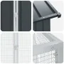 Bird aviary with anthracite extension 210x817x247 cm steel | Foro24.es | Tu tienda online para hogar, jardín y más Foro24.es
