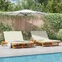Double chaise longue with wheels and cushion made of solid acacia wood | Foro24.es | Tu tienda online para hogar, jardín y más Foro24.es