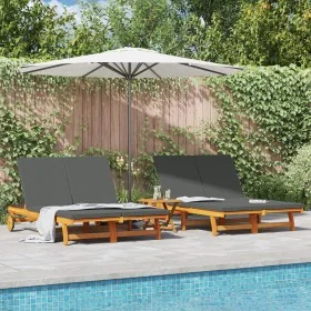 Doppel-Sonnensofa mit Rädern und Kissen aus