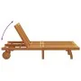 Double chaise longue with wheels and cushion made of solid acacia wood | Foro24.es | Tu tienda online para hogar, jardín y más Foro24.es