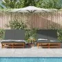 Doppel-Sonnensofa mit Rädern und Kissen aus Akazienholz von , Liegen - Ref: Foro24-3325189, Preis: 417,63 €, Rabatt: %