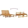 Double sun lounger with wheels and acacia wood cushion by , Loungers - Ref: Foro24-3325190, Price: 418,45 €, Discount: %