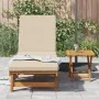 Rolling sun lounger with table and cushion made of solid acacia wood | Foro24.es | Tu tienda online para hogar, jardín y más Foro24.es