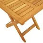 Rolling sun lounger with table and cushion made of solid acacia wood | Foro24.es | Tu tienda online para hogar, jardín y más Foro24.es