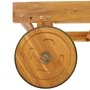 Sun Lounger with Wheels + Table and Cushion made of Acacia Wood by , Loungers - Ref: Foro24-3325203, Price: 241,21 €, Discoun...