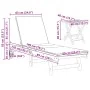 2 long chairs with wheels and table with acacia wood cushion by , Loungers - Ref: Foro24-3325207, Price: 451,81 €, Discount: %