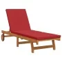 Sun loungers with wheels 2 pcs, table and cushion made of solid acacia wood | Foro24.es | Tu tienda online para hogar, jardín y más Foro24.es