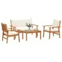 4-Piece Garden Sofa Set with Solid Acacia Wood Cushions | Foro24.es | Tu tienda online para hogar, jardín y más Foro24.es