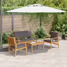 4-Piece Garden Sofa Set with Solid Acacia Wood