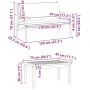 Set de Sofá de Jardín de 3 Piezas con Cojines de Madera Maciza de Acacia | Foro24.es | Tu tienda online para hogar, jardín y más Foro24.es