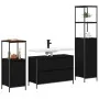 3-teiliges Badmöbel-Set aus schwarzem Eichenholz von , Badezimmerwaschtische - Ref: Foro24-3328359, Preis: 200,23 €, Rabatt: %