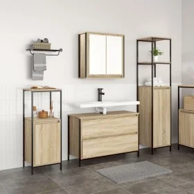 3-Piece Bathroom Furniture Set in Engineered Sonoma Oak Wood by , bathroom vanities - Ref: Foro24-3328360, Price: 186,23 €, D...