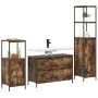 3-piece bathroom furniture set in smoked oak and crafted wood by , bathroom vanities - Ref: Foro24-3328361, Price: 187,66 €, ...