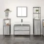 Conjunto de Muebles de Baño de 3 Piezas Gris Sonoma de Madera Elaborada de , Tocadores de baño - Ref: Foro24-3328362, Precio:...
