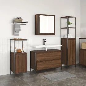 3-teiliges Badmöbel-Set aus braunem Eichenholz von , Badezimmerwaschtische - Ref: Foro24-3328363, Preis: 191,33 €, Rabatt: %