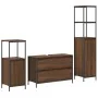3-teiliges Badmöbel-Set aus braunem Eichenholz von , Badezimmerwaschtische - Ref: Foro24-3328363, Preis: 191,30 €, Rabatt: %