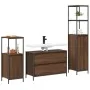 3-teiliges Badmöbel-Set aus braunem Eichenholz von , Badezimmerwaschtische - Ref: Foro24-3328363, Preis: 191,30 €, Rabatt: %