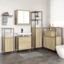 5-teiliges Badmöbel-Set aus Sonoma-Eichenholzwerkstoff von , Badezimmermöbel - Ref: Foro24-3328370, Preis: 303,48 €, Rabatt: %