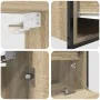5-teiliges Badmöbel-Set aus Sonoma-Eichenholzwerkstoff von , Badezimmermöbel - Ref: Foro24-3328370, Preis: 303,48 €, Rabatt: %