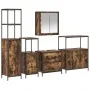 5-teiliges Badmöbel-Set aus geräucherter Eiche mit abgeleitetem Holz von , Badezimmermöbel - Ref: Foro24-3328371, Preis: 302,...