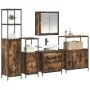 5-teiliges Badmöbel-Set aus geräucherter Eiche mit abgeleitetem Holz von , Badezimmermöbel - Ref: Foro24-3328371, Preis: 302,...