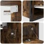 5-teiliges Badmöbel-Set aus geräucherter Eiche mit abgeleitetem Holz von , Badezimmermöbel - Ref: Foro24-3328371, Preis: 302,...