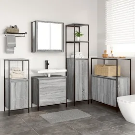 5-teiliges Badmöbel-Set aus Holz in Sonoma Grey von , Badezimmermöbel - Ref: Foro24-3328372, Preis: 311,72 €, Rabatt: %