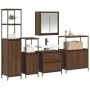 5-Piece Bathroom Furniture Set in Brown Oak Wood by , Bathroom furniture - Ref: Foro24-3328373, Price: 312,76 €, Discount: %