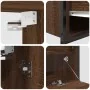 5-Piece Bathroom Furniture Set in Brown Oak Wood by , Bathroom furniture - Ref: Foro24-3328373, Price: 312,76 €, Discount: %
