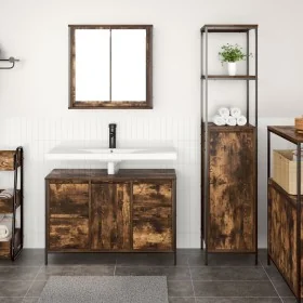 2-teiliges Badmöbel-Set aus geräuchertem Eichenholz von , Badezimmerwaschtische - Ref: Foro24-3328376, Preis: 158,38 €, Rabat...