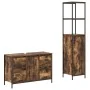 2-teiliges Badmöbel-Set aus geräuchertem Eichenholz von , Badezimmerwaschtische - Ref: Foro24-3328376, Preis: 158,38 €, Rabat...