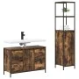 2-teiliges Badmöbel-Set aus geräuchertem Eichenholz von , Badezimmerwaschtische - Ref: Foro24-3328376, Preis: 158,38 €, Rabat...
