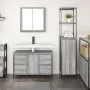 Conjunto de mueble de baño de 2 piezas Gris Sonoma de madera elaborada de , Tocadores de baño - Ref: Foro24-3328377, Precio: ...