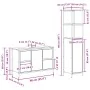 Conjunto de mueble de baño de 2 piezas Gris Sonoma de madera elaborada de , Tocadores de baño - Ref: Foro24-3328377, Precio: ...