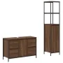 Juego de Muebles de Baño de 2 Piezas en Madera de Roble Marrón de , Tocadores de baño - Ref: Foro24-3328378, Precio: 163,80 €...
