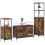 3-teiliges Badmöbel-Set aus Holz aus geräucherter Eiche von , Badezimmerwaschtische - Ref: Foro24-3328381, Preis: 204,05 €, R...