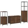 3-teiliges Badmöbel-Set - Braune Eiche Crafted Wood von , Badezimmerwaschtische - Ref: Foro24-3328383, Preis: 210,81 €, Rabat...