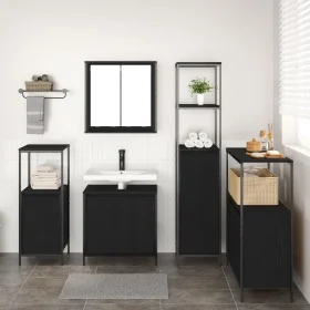 5-teiliges Badmöbel-Set aus schwarzem Eichenholz von , Badezimmerwaschtische - Ref: Foro24-3328384, Preis: 313,97 €, Rabatt: %