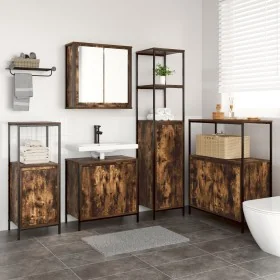 5-teiliges Badmöbel-Set aus hochwertigem geräuchertem Eichenholz von , Badezimmerwaschtische - Ref: Foro24-3328386, Preis: 29...