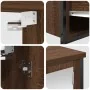 5-teiliges Badmöbel-Set aus brauner Eiche und handgefertigtem Holz von , Badezimmerwaschtische - Ref: Foro24-3328388, Preis: ...