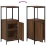 5-teiliges Badmöbel-Set aus brauner Eiche und handgefertigtem Holz von , Badezimmerwaschtische - Ref: Foro24-3328388, Preis: ...