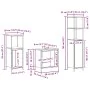 3 Piece Bathroom Furniture Black Oak Elaborated Wood by , bathroom vanities - Ref: Foro24-3328394, Price: 178,92 €, Discount: %