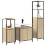 3-teiliges Badezimmermöbel-Set aus Sonoma-Eiche aus Holzwerkstoff von , Badezimmerwaschtische - Ref: Foro24-3328395, Preis: 1...