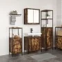 Juego de muebles de baño de 3 piezas en roble ahumado - Madera compuesta de , Tocadores de baño - Ref: Foro24-3328396, Precio...