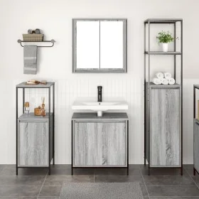 3-teiliges Badmöbel-Set aus Sonoma Grey