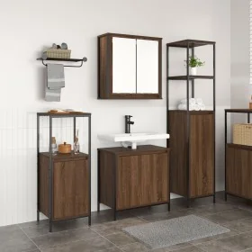 3-Piece Bathroom Furniture Set in Wood Made of Brown Oak by , bathroom vanities - Ref: Foro24-3328398, Price: 171,97 €, Disco...