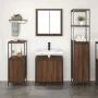 Conjunto de Muebles de Baño de 3 Piezas en Madera Elaborada de Roble Marrón de , Tocadores de baño - Ref: Foro24-3328398, Pre...