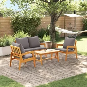 4-Piece Bistro Set with Solid Acacia Wood Cushions by , Outdoor sofas - Ref: Foro24-3328606, Price: 378,51 €, Discount: %