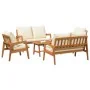 Juego de Bistro de 5 Piezas con Cojines de Madera Maciza de Acacia de , Sofás de exterior - Ref: Foro24-3328609, Precio: 524,...
