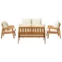 5-Piece Bistro Set with Solid Acacia Wood Cushions by , Outdoor sofas - Ref: Foro24-3328609, Price: 524,90 €, Discount: %